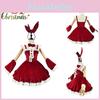 5xl Women's Breathable Polyester Christmas Sexy Maid Outfit Cosplay Bow Lolita