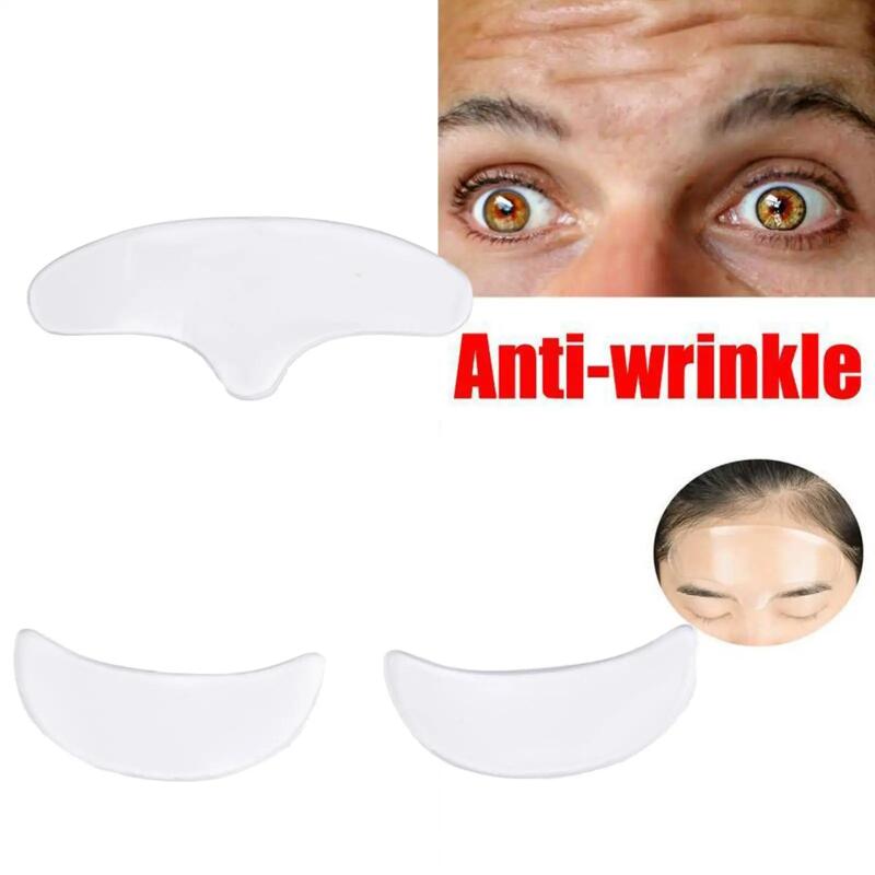 Transparent Silicone Anti-Wrinkle Patches Set for Eyes Forehead Neck, Reusable Face Firming Beauty Pads Sleep-Friendly Wrinkle Reduction