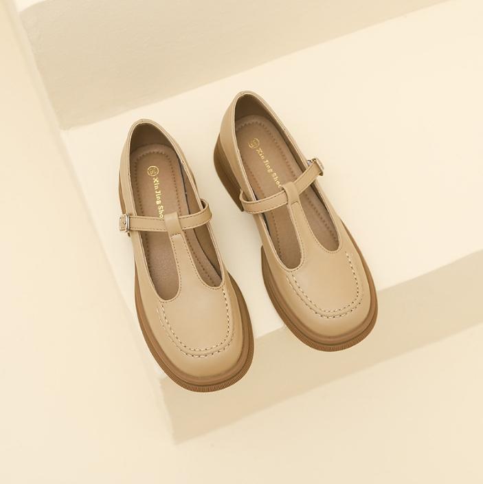 Shoes Woman 2026 British Style Oxfords Platform Low Heels Female Footwear Preppy Leather Creepers Retro Summer Ladies Sandals