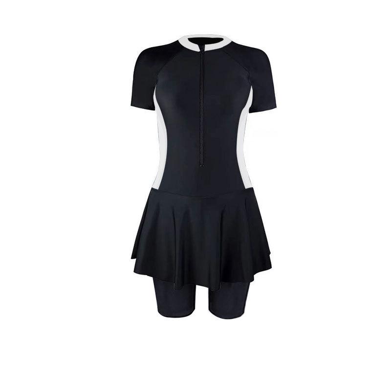 One-piece large-size swimsuit women's conservative 1011 new popular thin belly cover high-end hot spring swimsuit