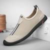 Men's Shoes 2025 Summer New Men's Thin Punching Breathable Hollow Leather Shoes Black One-pedal Lazy Casual Shoes