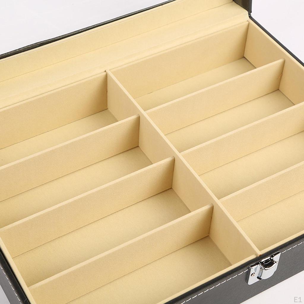 Sunglasses Organizer Glasses Display Case 8 Slots Vintage Space Saving Eyeglasses for