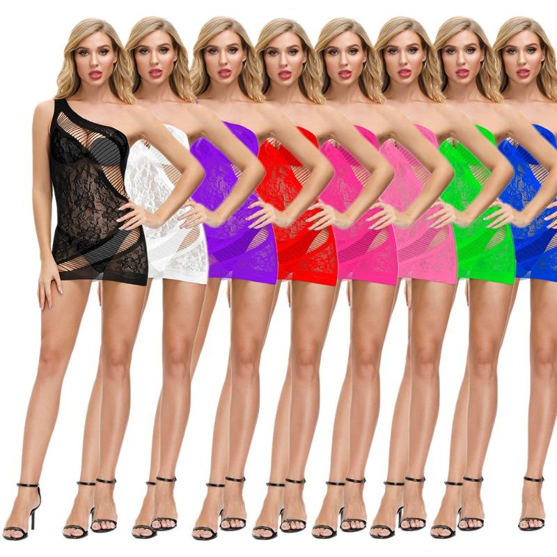 Sexy underwear new one-piece free sexy one-piece mesh clothes perspective uniform temptation hip skirt