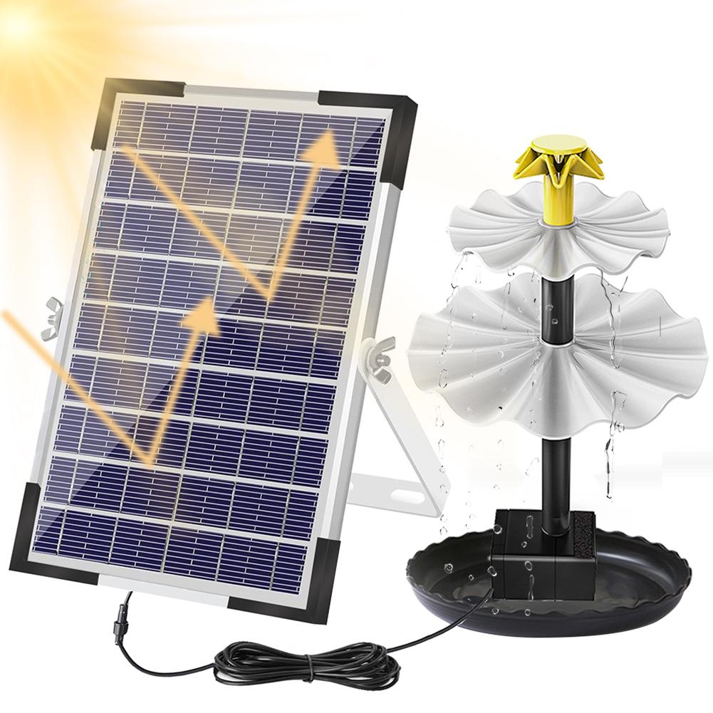 

3-Tier Solar Bird Bath Fountain with Solar Panel Water Fountain with Birdbath for Bird Bath Garden Fish Tank Outdoor Bird Feeder CHINA