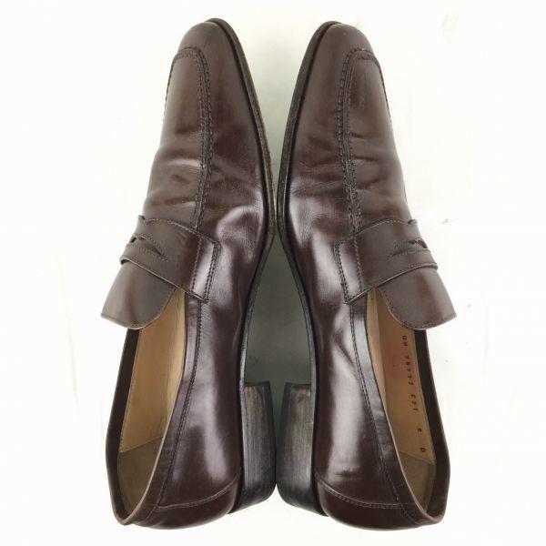 Salvatore Ferragamo Herrenschuhe Loafer Mokassin Slipper Braun Größe 9D 27.0-27.5 Made in Italy(GEBRAUCHT)
