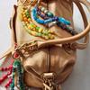 New Fashion Colorful Beads Keychain Bag Pendant Charms Keyring Backpack Decor Jewelry Accessories