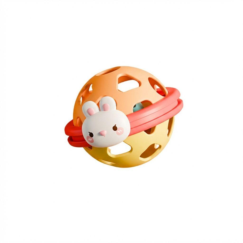 

Soft Rubber Baby Hand Held Toy Shaking Sound Exercise Grasping Hearing Newborn Early Education Puzzle Bell One Size жовтий