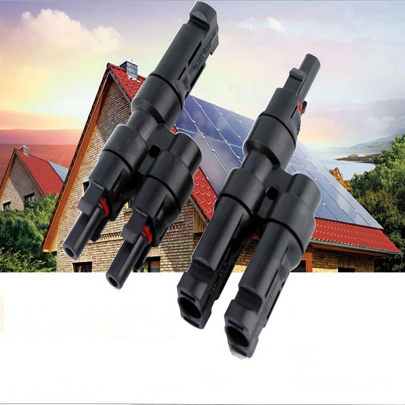 Solar Panel Parallel Connection Connectors 1 Pair Male Female Waterproof PV Cable Adapter For Solar Energy System Wiring Assembl