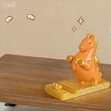 2026 Year of the Horse Get Rich Soon Desktop Office Mascot Decoration Zodiac Horse Ornament Mobile Phone Stand