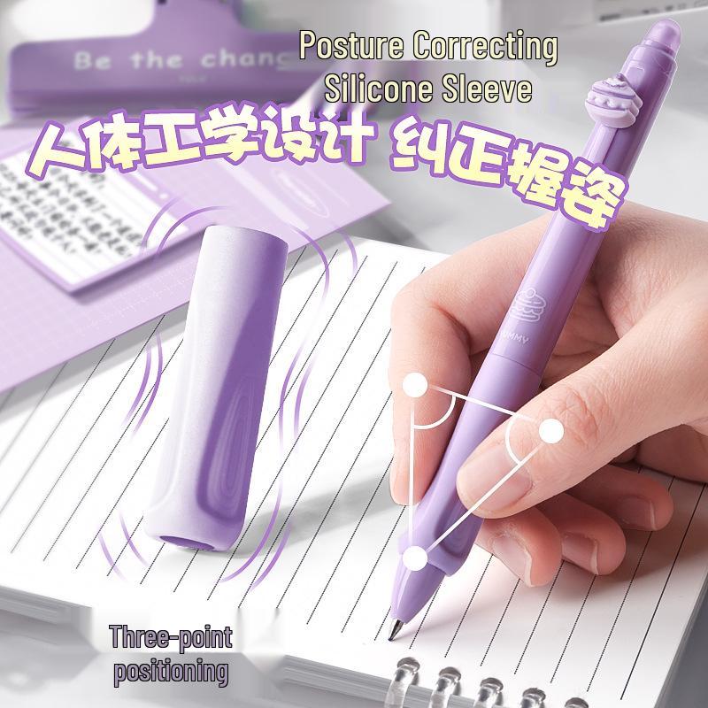 High-Value Thermal Sensitive Erasable Pen - Quick Dry, Easy To Erase, Cute Design for Elementary Students, Crystal Blue, Side Press