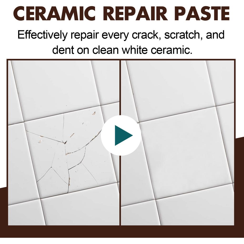 Ceramic Tile Repair Paste Fixing Cracks Scratches and Holes in Bathroom Floor Bathtub Toilet Sink Restoration DIY Home