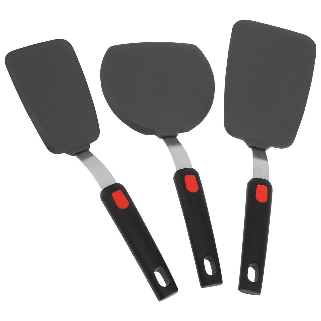 3Pcs Silicone Spatula for Non Stick Pots High-temperature Resistant Household Stir Fry Spatula Utensils Kitchen Cooking Tools