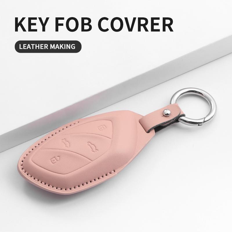 Interior Mouldings Leather Car Key Case Cover Protector Shell Fob Accessories For MG 4 2023 Mg4 Ev MG HS GT ZS EV ZX MG5 MG6 3 B