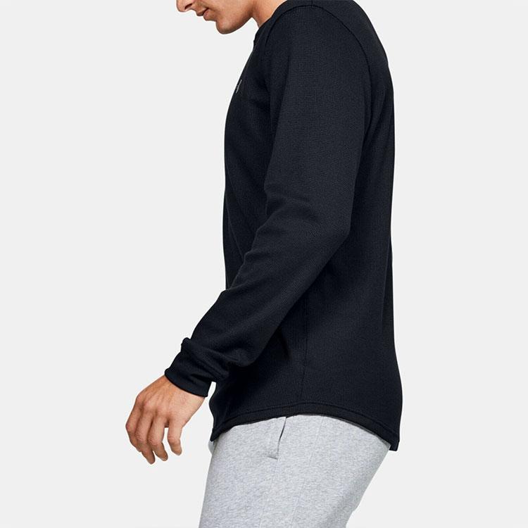 Under Armour Waffle Henley Casual Training Sports Long Sleeve T-Shirt Men Tops 1302356-001