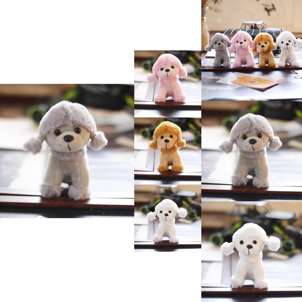 Cute Teddy Dog Plush Toy Ultra-soft Short Plush In White Pink Brown And Gray