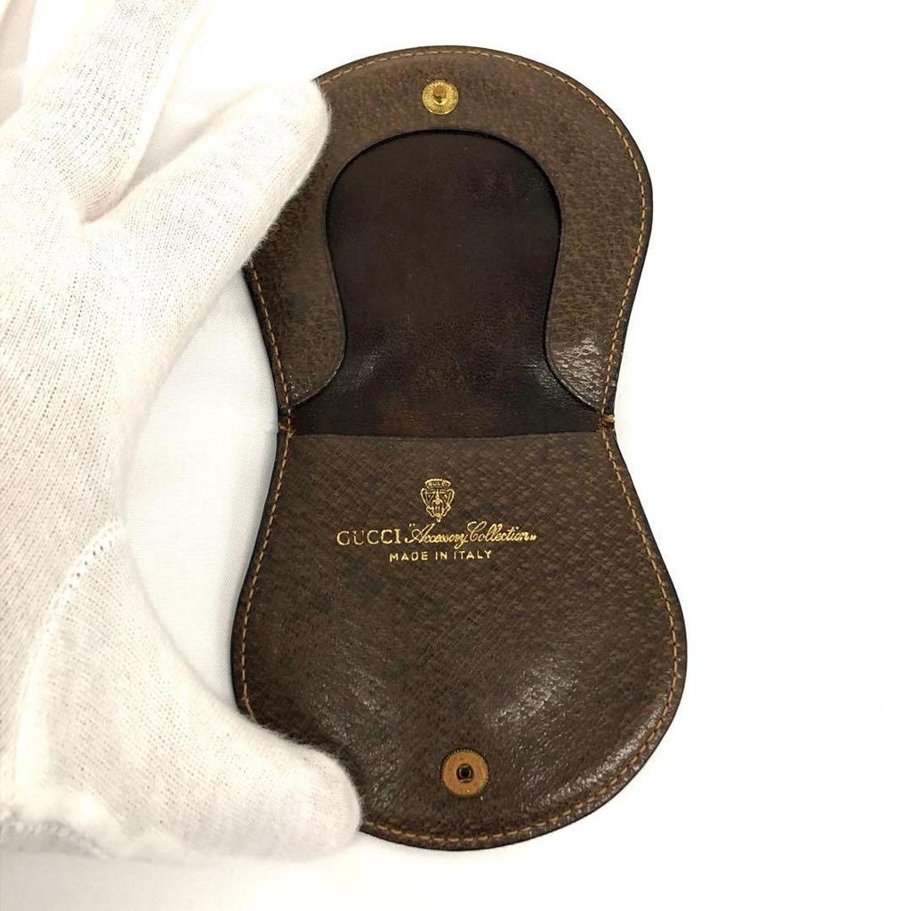 Used M08/107 GUCCI Gucci Coin Case Sherry Line Old Gucci