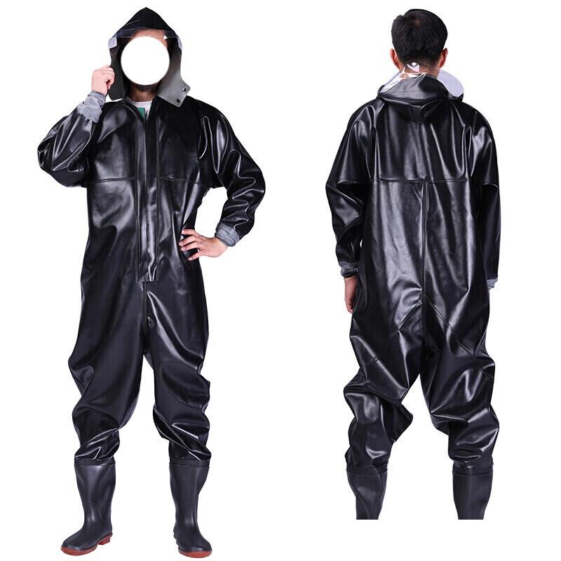 Men's Full-Body PVC Fishing Rain Suit with Boots & Gloves