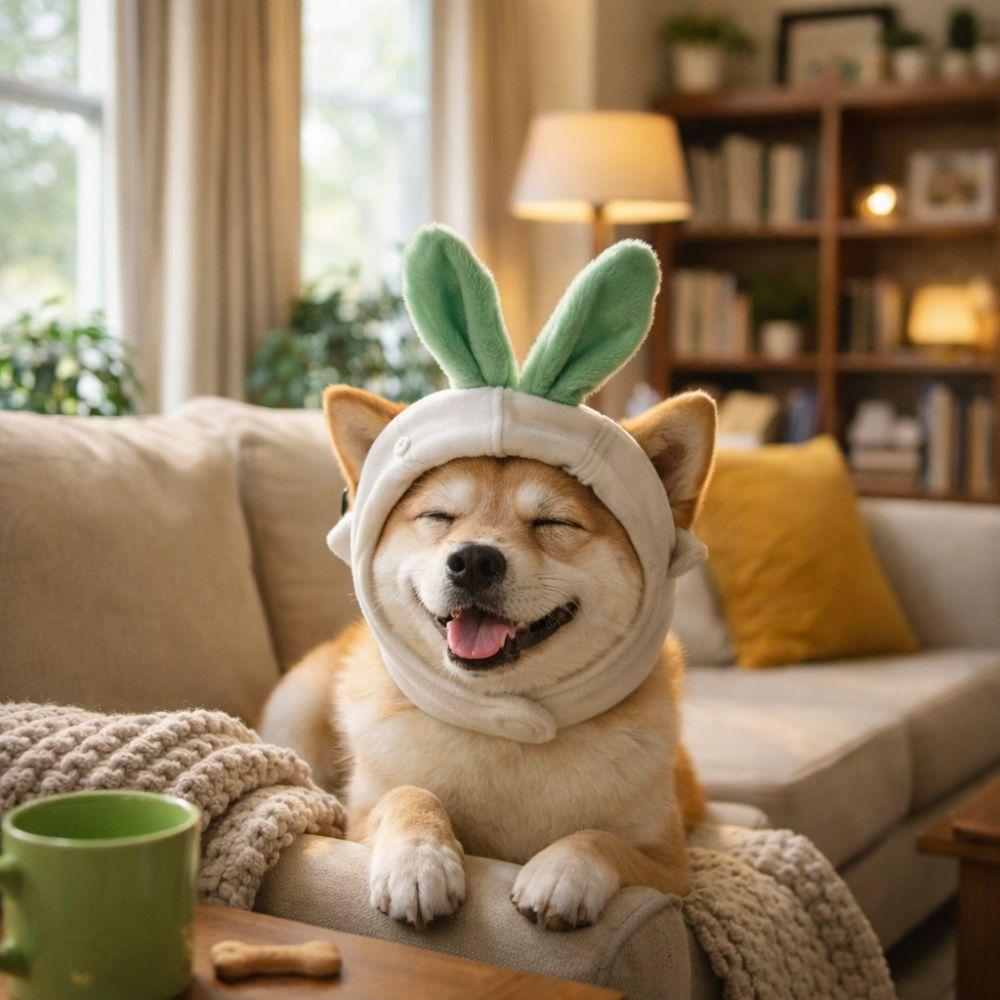 Cartoon Pet Garlic Hat Comfortable Dog Headdress Multi-functional Pet Headgear  Photo Prop