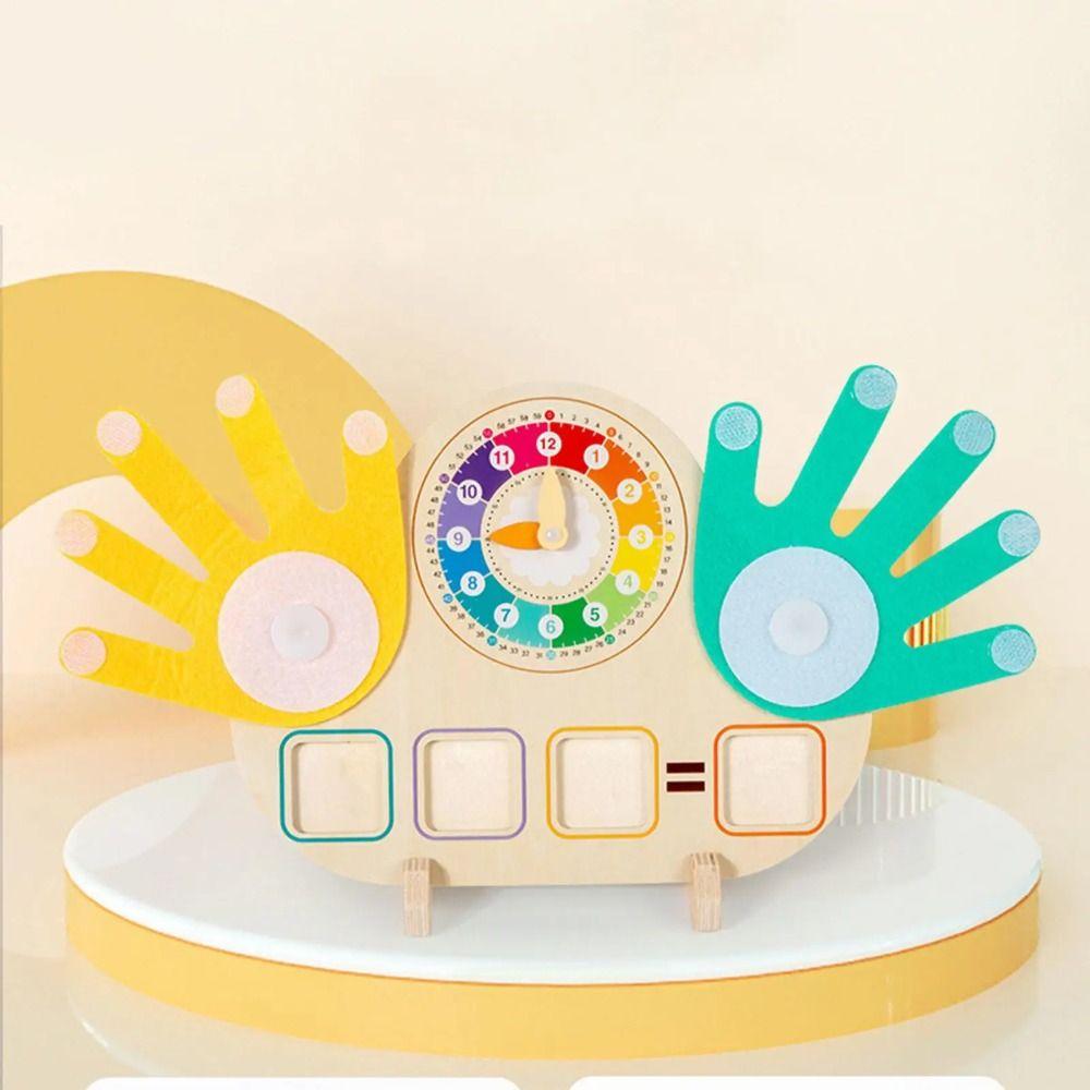 Educational Toys Clock Finger Numbers Math Toy Montessori Children Counting Toys  Birthday Gifts