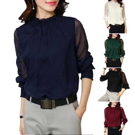 Spring Shirt Back Button Workwear Skin-touching Trendy Elegant Lady Casual Blouse Streetwear
