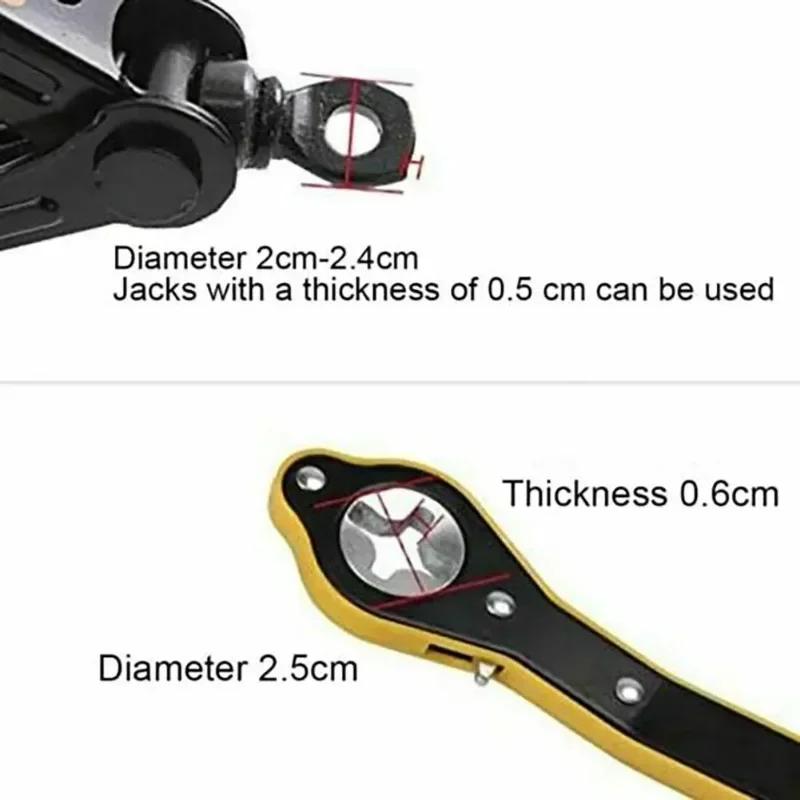 Kit de Macaco e Chave de Roda Dentada para Carro - Macaco de Tesoura 2 em 1 com Soquete para SUV/Sedan, Levantador de Pneu Economizador de Esforço para Garagem/Beira da Estrada
