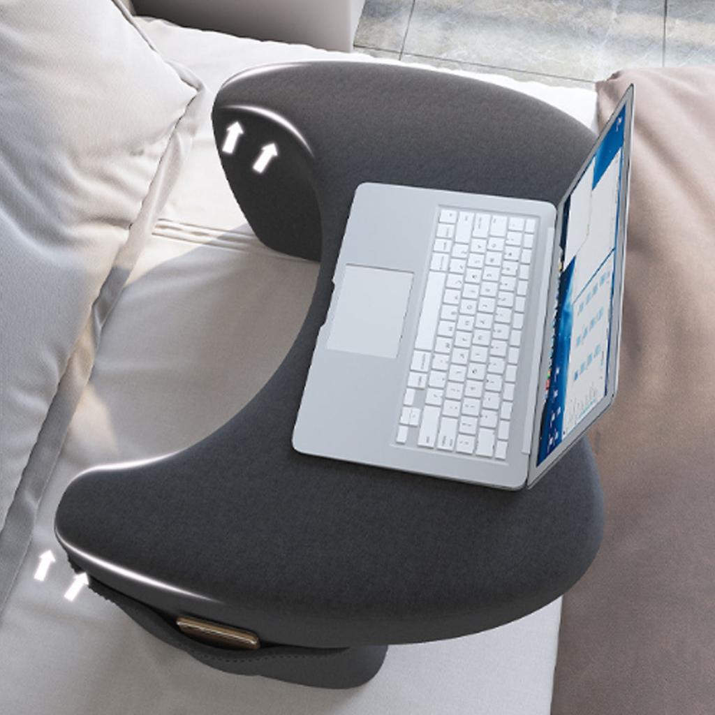 Armrest Gaming Pillow Memory Foam Lap Desk Pillow Reading Gaming Pillow with Pockets for Sofa and Bed