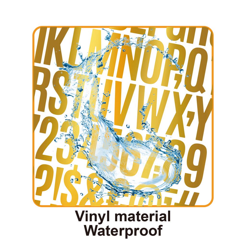 2-inch Alphanumeric Sticker Rainbow Gold Creative Gift Holiday Party DIY Decorative Waterproof Hot Gold Letter Sticker