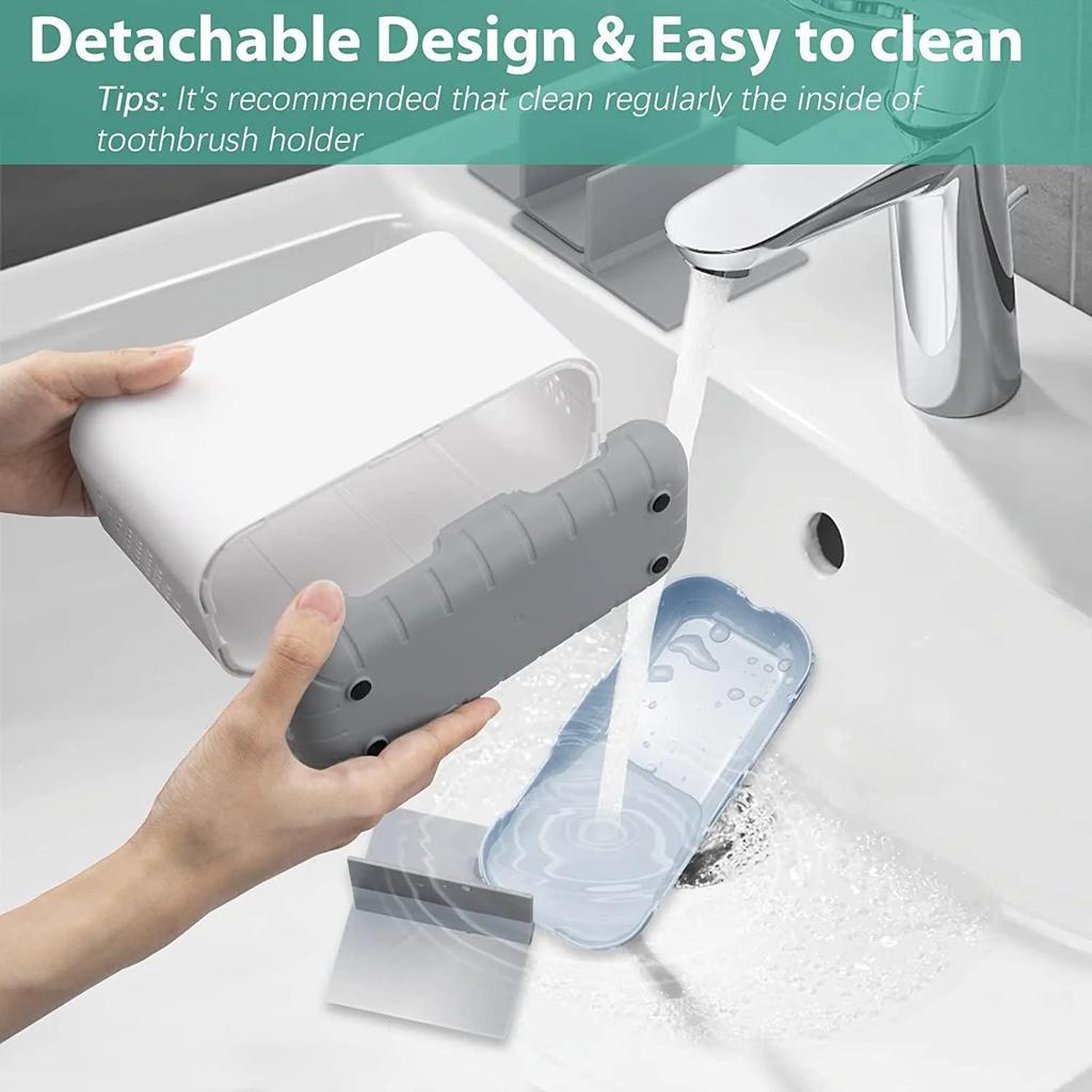 Plastic Electric Toothbrush Toothpaste Holder Detachable Bathroom Toothpaste Holder Storage Rack Bathroom Accessories