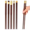 5 Pairs Chinese Chopsticks Reusable Japanese Sushi Chopsticks Household High Grade Healthy Red Wood Chopsticks Set