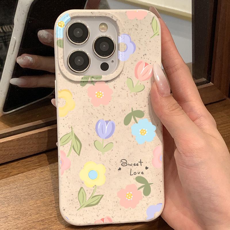 Pre iPhone 15 Pro Max Puzdrá iPhone 11 12 13 14 Pro Max 7 8 Plus SE 2022 SE2020 XR X XS Max Puzdrá Roztomilý Kvetinový Kryt Funda