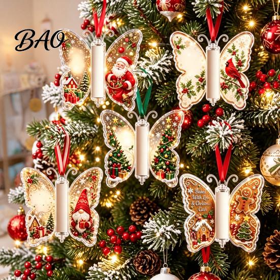 Personalisiertes Geschenk für Kollegen 2 Stück Acryl Schmetterling Geldhalter Hängende Ornamente, Dekorative Bargeld Anhänger Weihnachten Einzigartiges Geburtstagsgeschenk