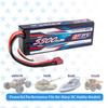 SIGP 2S 7.4V 5300mAh LiPo 100C T-Plug Hard Pack for RC Drones, Helicopters, Trucks, Truggys, FPV Racing, Two Packs