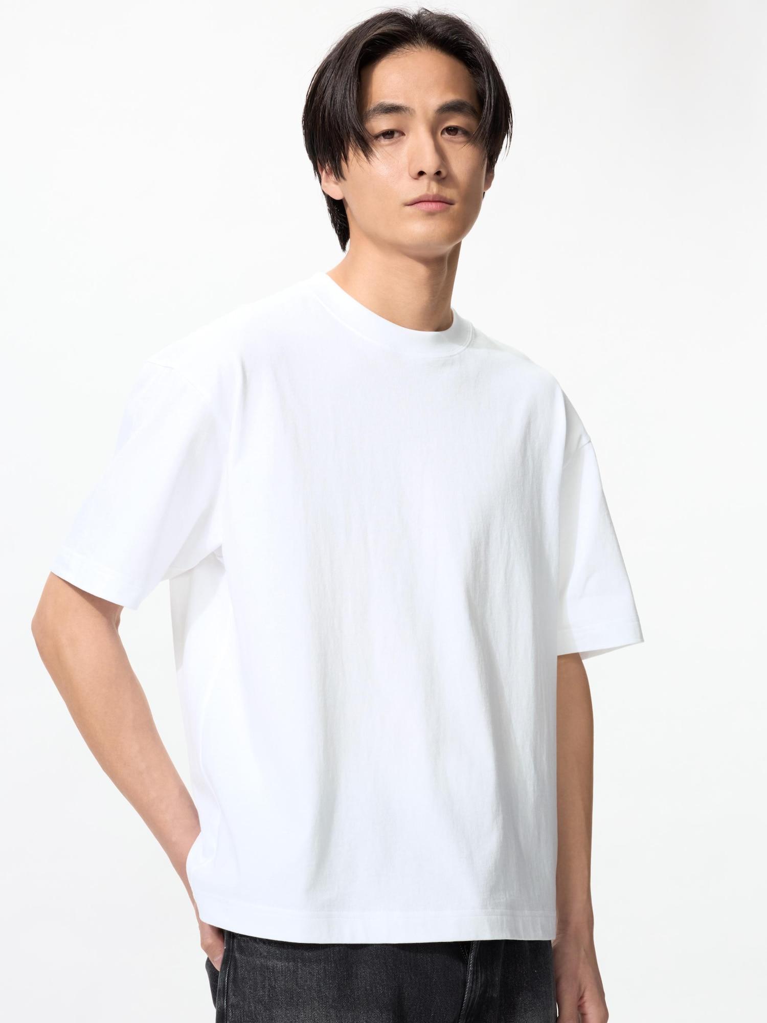Uniqlo Япония Короткая футболка оверсайз 00 WHITE/XS