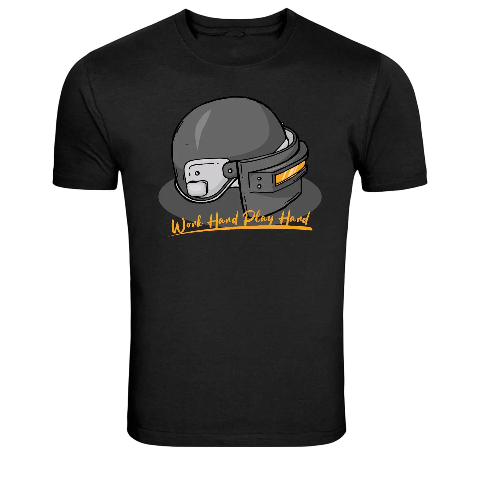 

Helmet Work Hard Play Hard Rider Graphic T-Shirt S