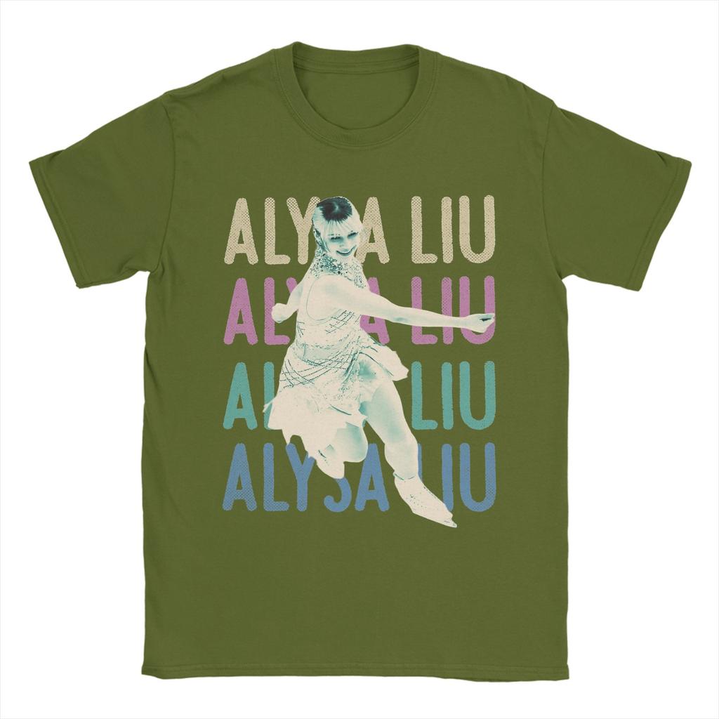 Cool Alysa Liu Figure Skating TShirt Unisex Round Neck 100 Cotton T Shirt Short Sleeve Tee Shirt Graphic Printed Clothing