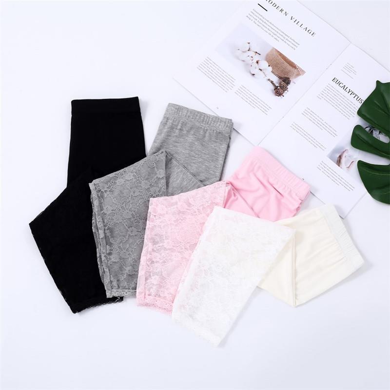 Sommerleggings für Mädchen Kinder Caprihosen Dünne Spitzen- und Spitzenleggings Neuer Stil
