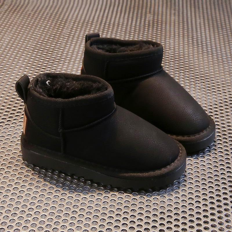 Children's 2024 Winter Fur-Lined Cotton Snow Boots for Girls and Boys