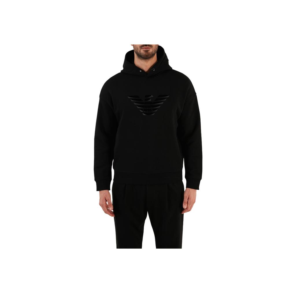 Emporio Armani Eagle Logo Pattern Hoodie Men Hoodies Black 6L1ML9-1JWPZ-0056