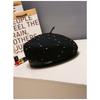 Black Beret Ladies' Beret - New Autumn/Winter Style - Elegant Octagonal Artist's Hat