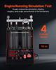 Fuel Injector Cleaner Tester, 9 Test Modes, 4-Cylinder 28kHz Ultrasonic Cleaning Machine, Automotive Injector Cleaner Machine with Drain Valve and 12V