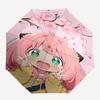 1pc Chibi Girl with Cherry Blossoms - Automatic Opening Folding Umbrella, Portable Design, 8-Rib Iron Frame, Outdoor, Perfect Gift for Fans, Travelers