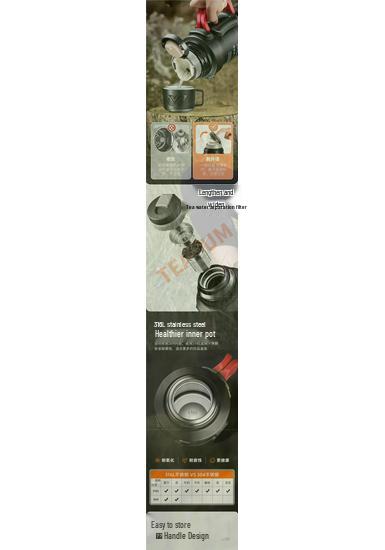 316 Stainless Steel Insulated Thermos Flask, Large Capacity (1.3-5L) for Men, Ideal for Outdoor Travel and Car Use.