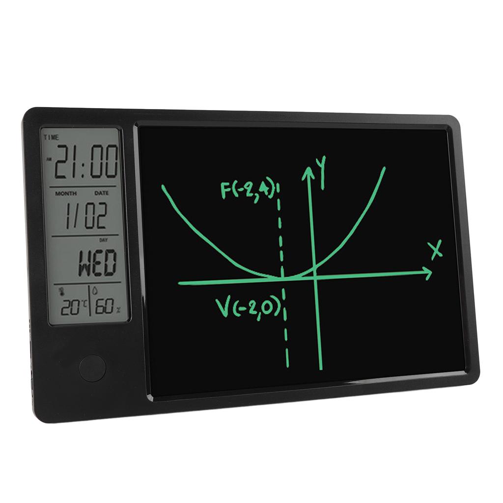 Electronic Desktop Calendar with Erasable LCD Writing Tablet Digital Clock Date Display Desktop Calendar for Home Office