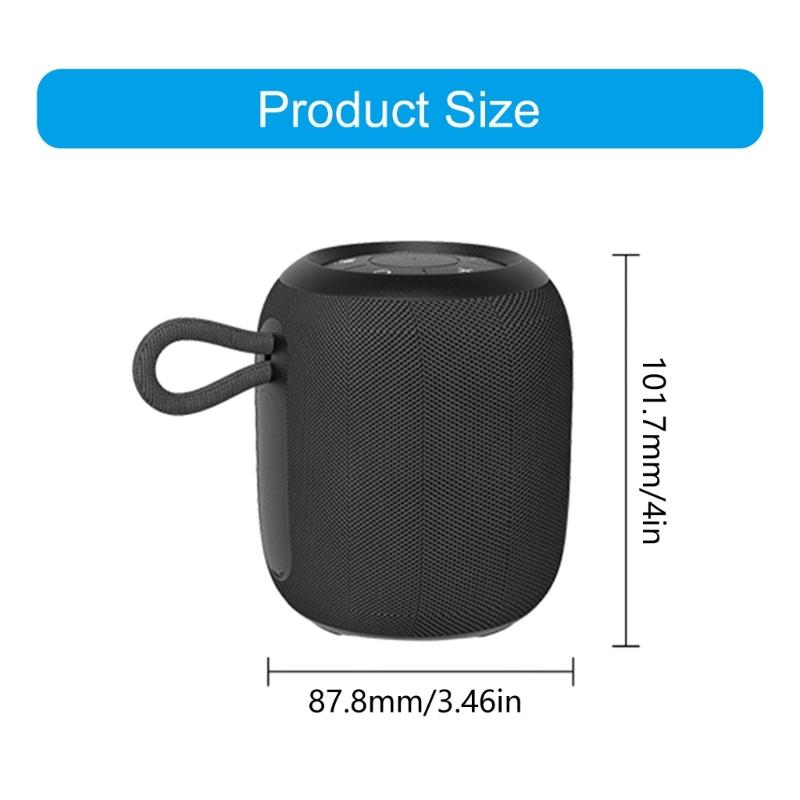Outdoor Portable Bluetooth-compatible Speaker Waterproof Wireless Speaker with Powerful Bass Lights for Camping Travel Hiking