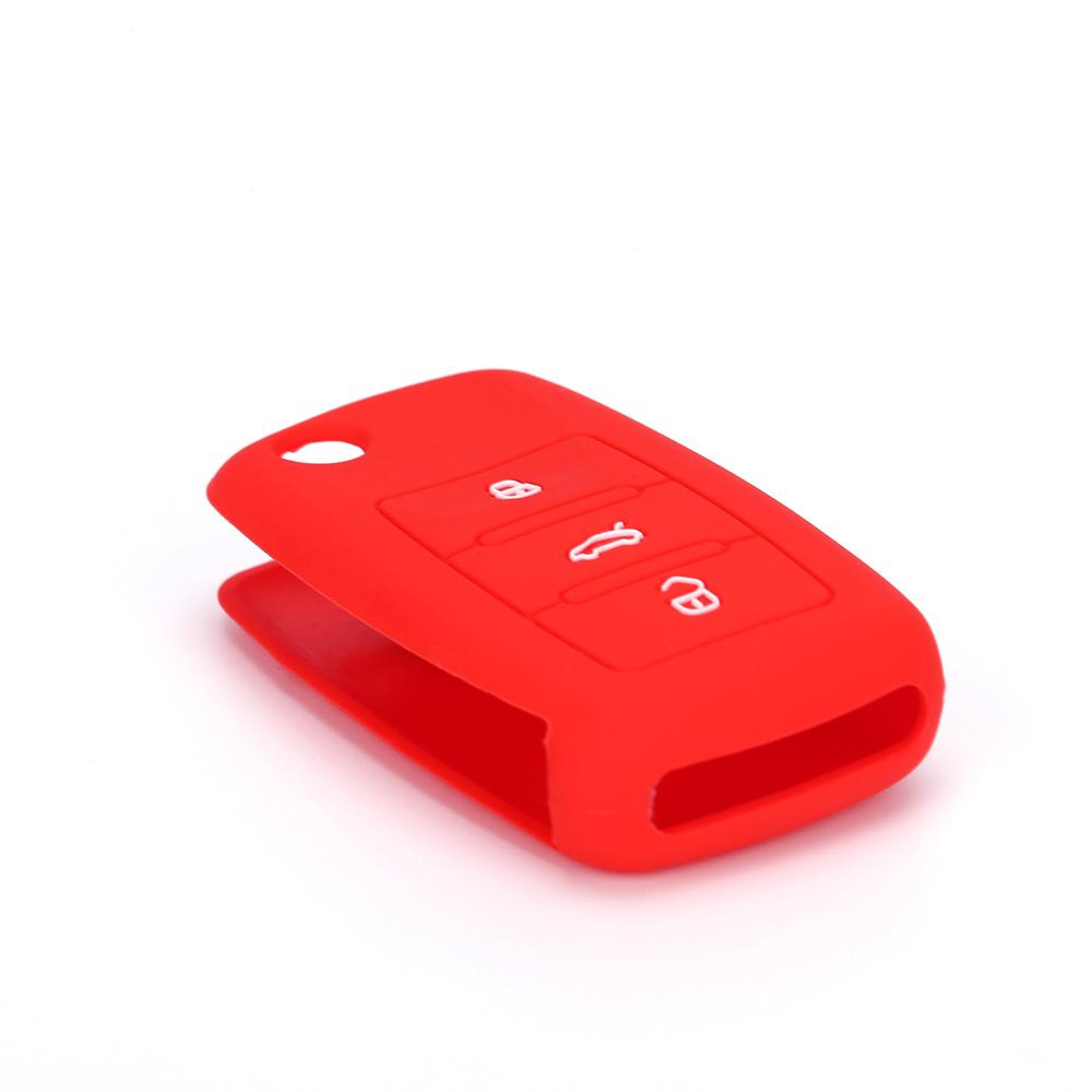 Suitable for Volkswagen Lavida Golf 6 Silicone Key Cover Tiguan Key Cover CrossPolo Remote Control Protective Cover