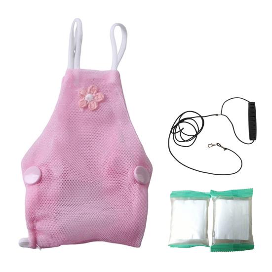 Yousheng Parrot Diaper Clothes with Leash, Parrot Flight Harness Diaper, Reusable Parrot Nappy Clothes, Outdoor Training Harness for Parakeet Budgies