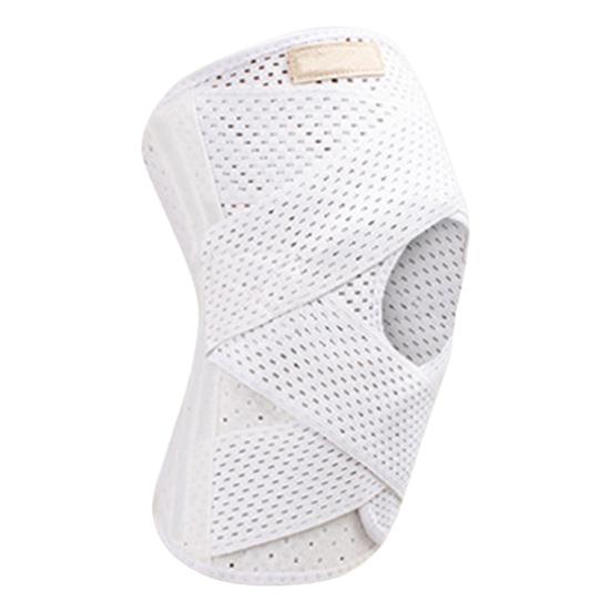 

Відкритий наколінник зі стабілізаторами по боках для зняття болю, регульований компресійний рукав на коліно, бандаж для відновлення після розриву меніска M білий