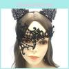 Kostüm-Stirnbandmaske mit schwarzem Spitzenmaterial für Halloween-Partys und Cosplay-Veranstaltungen