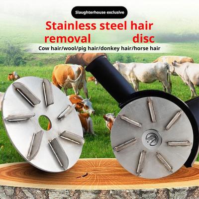 1/3pcs Animal Hair Remover Professional Dehairing Machine Stainless Steel Blade For Livestock Slaughtering Farm Butchering Tools
