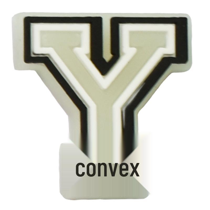 Fluorescent PVC Soft Rubber Clog Shoe Decorations - Letters & Numbers - DIY Accessories